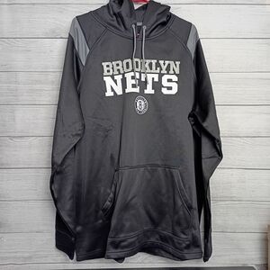 NWOT NBA Brooklyn Nets Black NBA Hoodie‎ Men’s 2XL